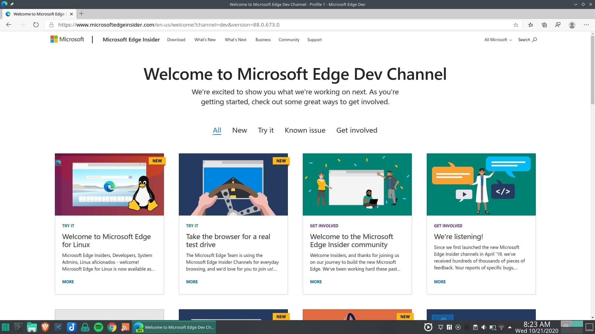 Microsoft Edge Developer Build for Linux (1)